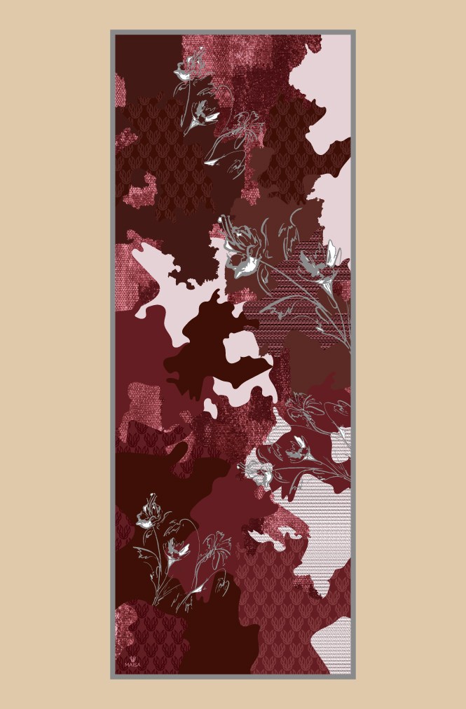 SİMAY YÜN MODAL ŞAL 70*200 CM - BORDO