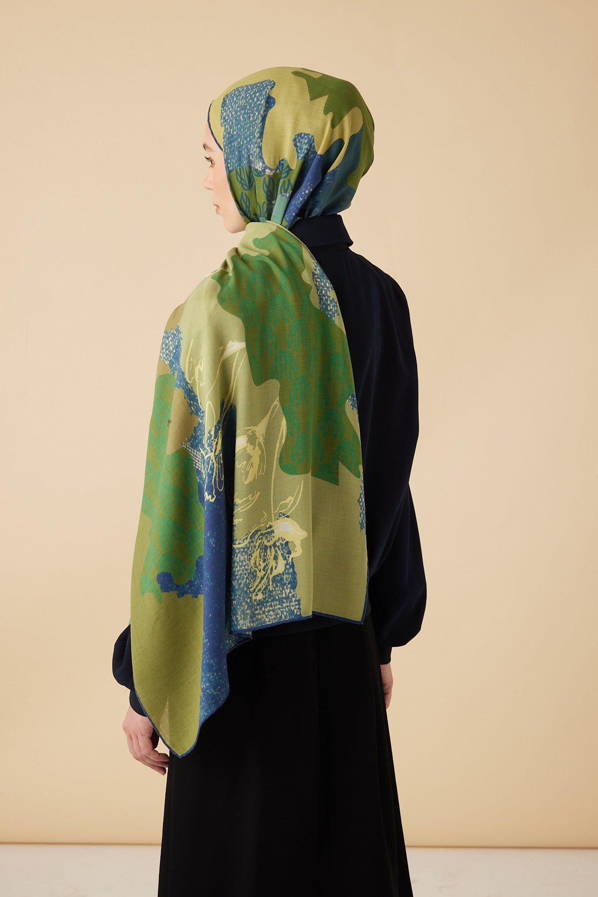 SİMAY YÜN MODAL ŞAL 70*200 CM - YEŞİL