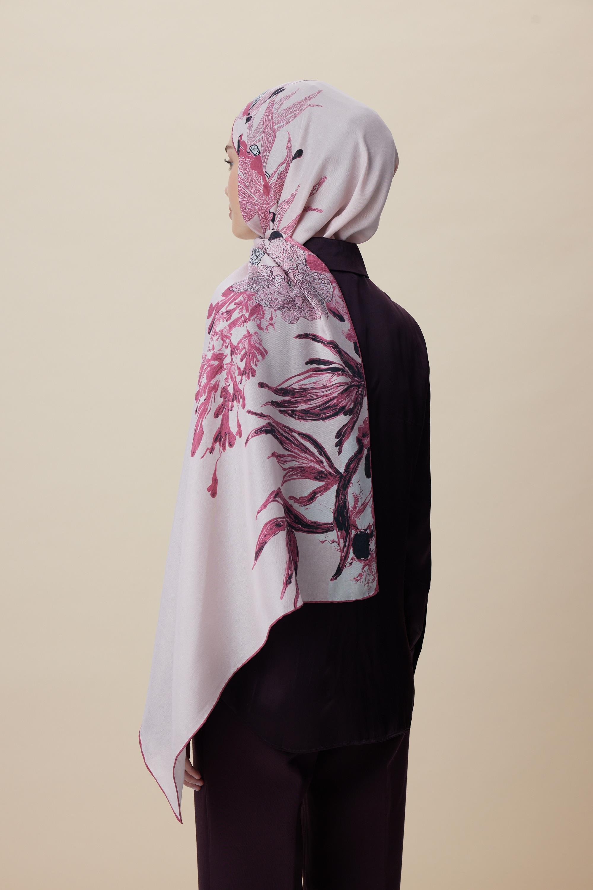 SİTARE PAMUK İPEK ŞAL 70*190 CM - PUDRA PEMBE
