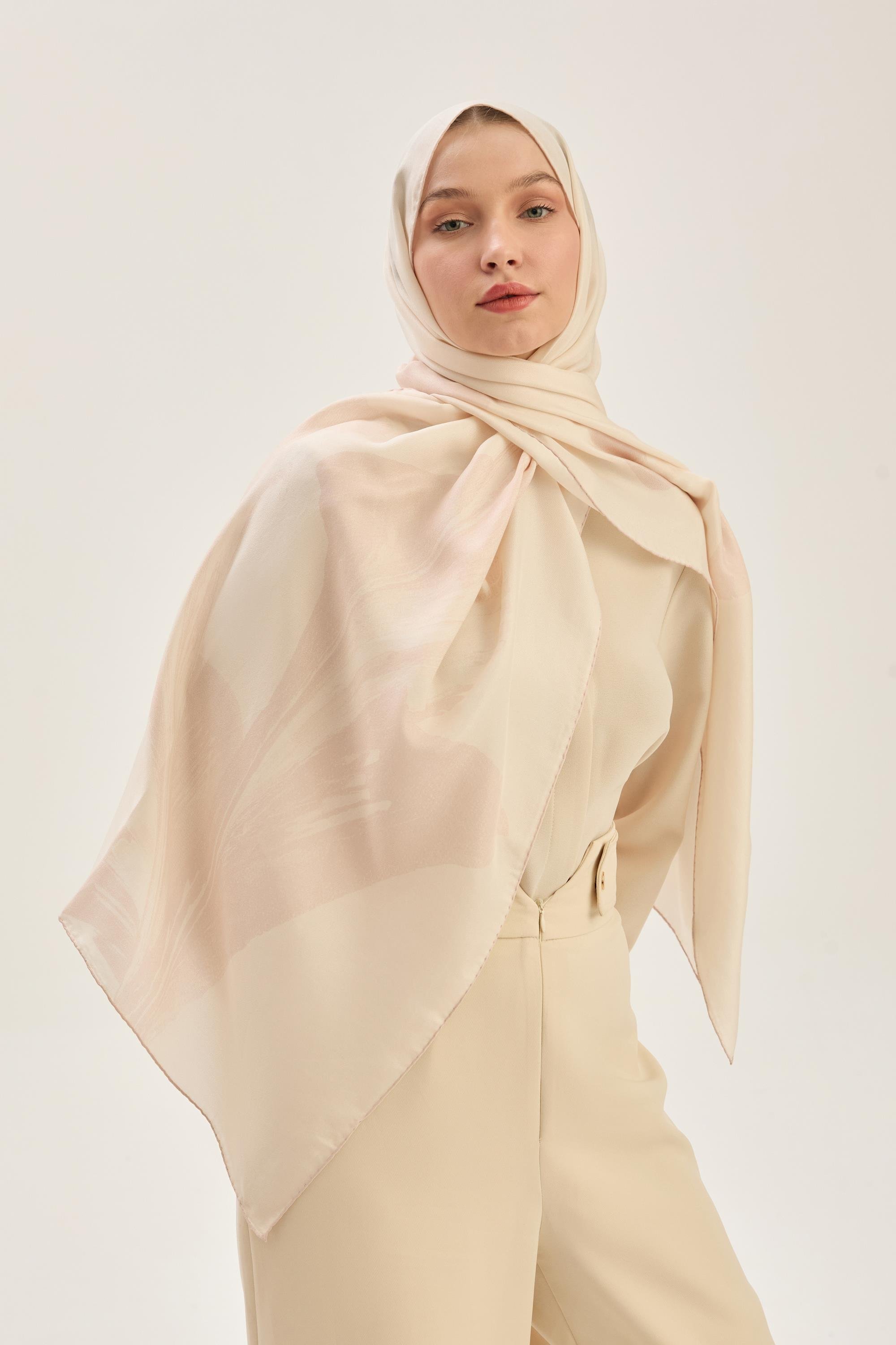 ŞULE PAMUK İPEK ŞAL 70*190 CM - PUDRA PEMBE