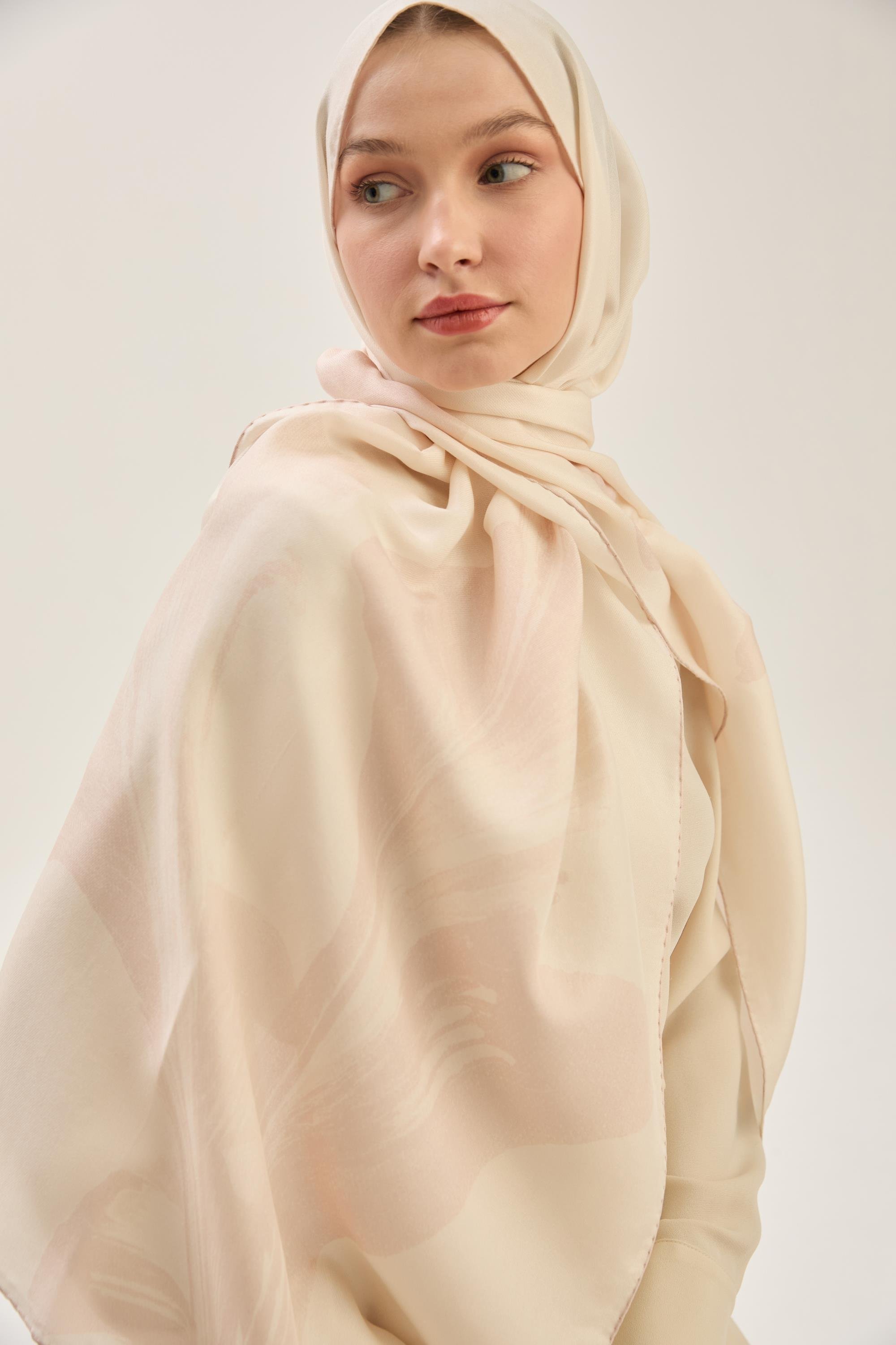 ŞULE PAMUK İPEK ŞAL 70*190 CM - PUDRA PEMBE