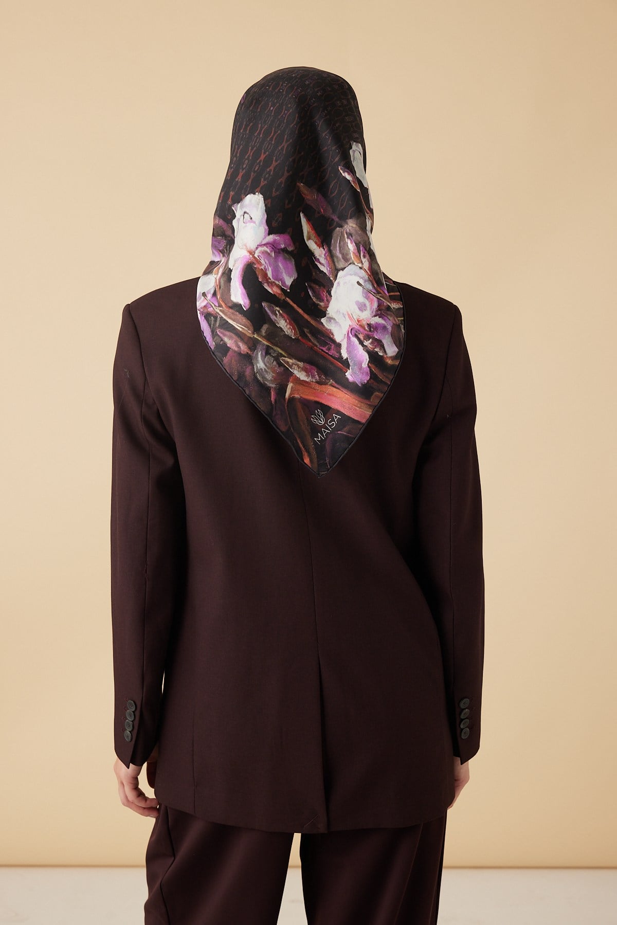 SUSEN TİVİL İPEK EŞARP 90*90 CM - BORDO