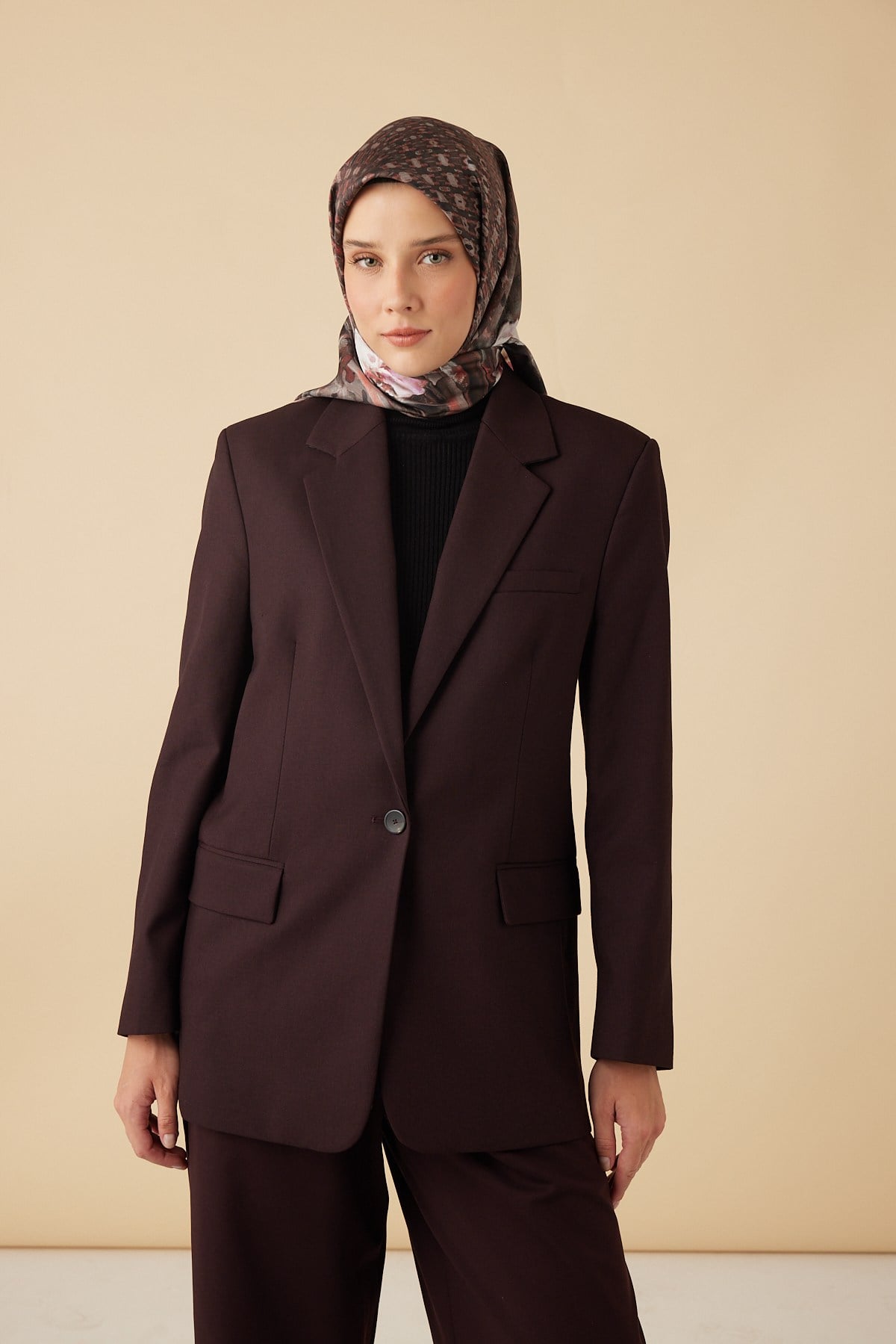 SUSEN TİVİL İPEK EŞARP 90*90 CM - PUDRA PEMBE