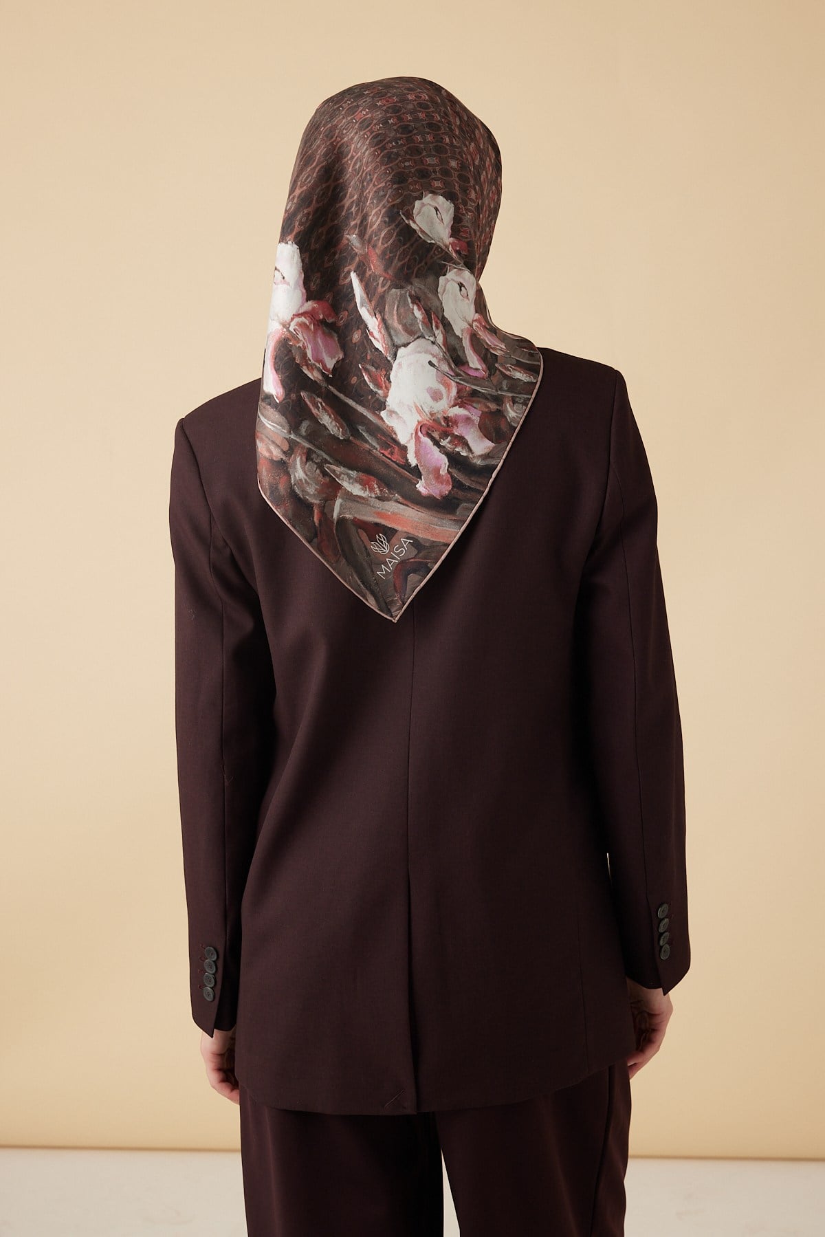 SUSEN TİVİL İPEK EŞARP 90*90 CM - PUDRA PEMBE