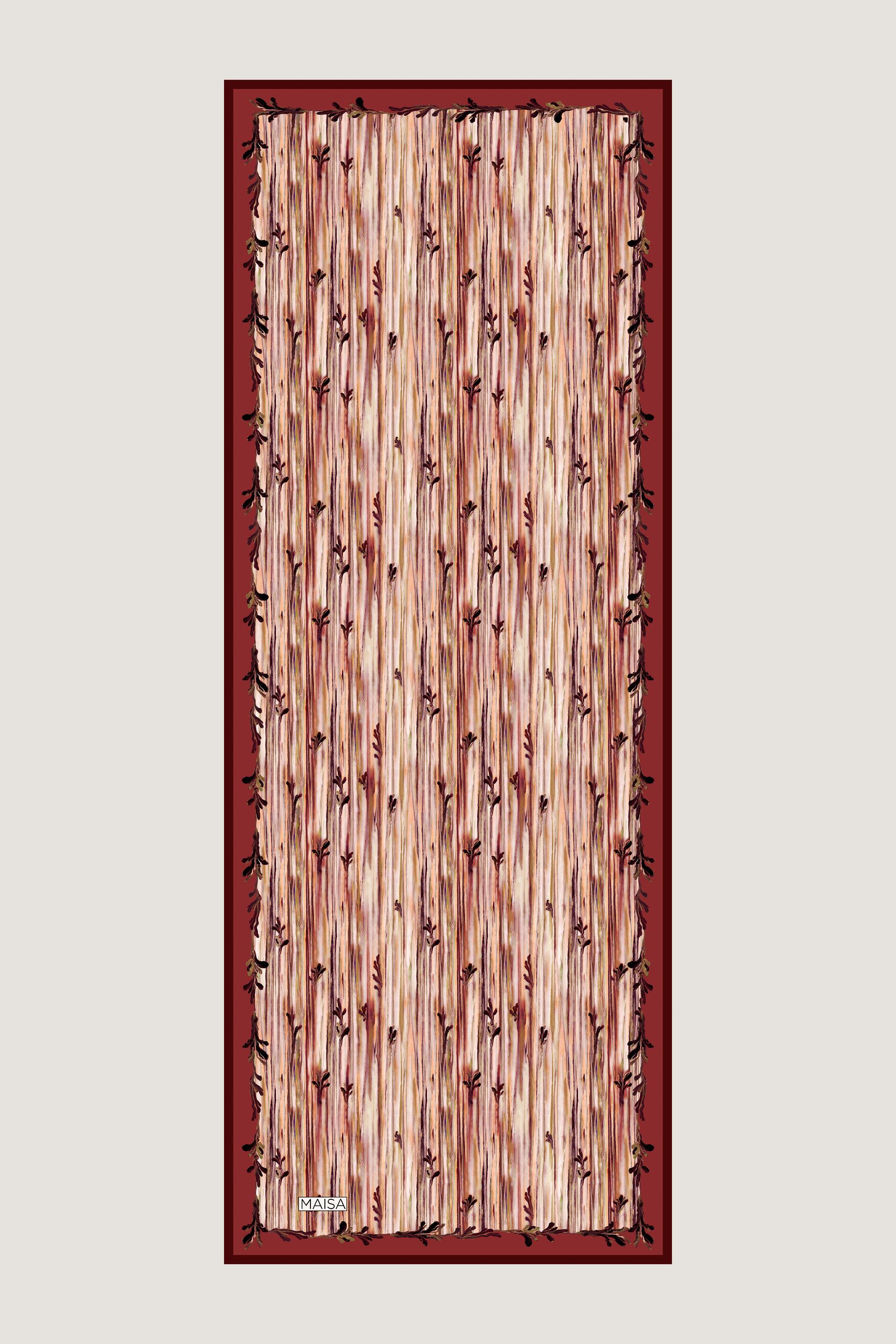 SUZEN FLOŞ VİSKON ŞAL 70*190 CM - KİREMİT