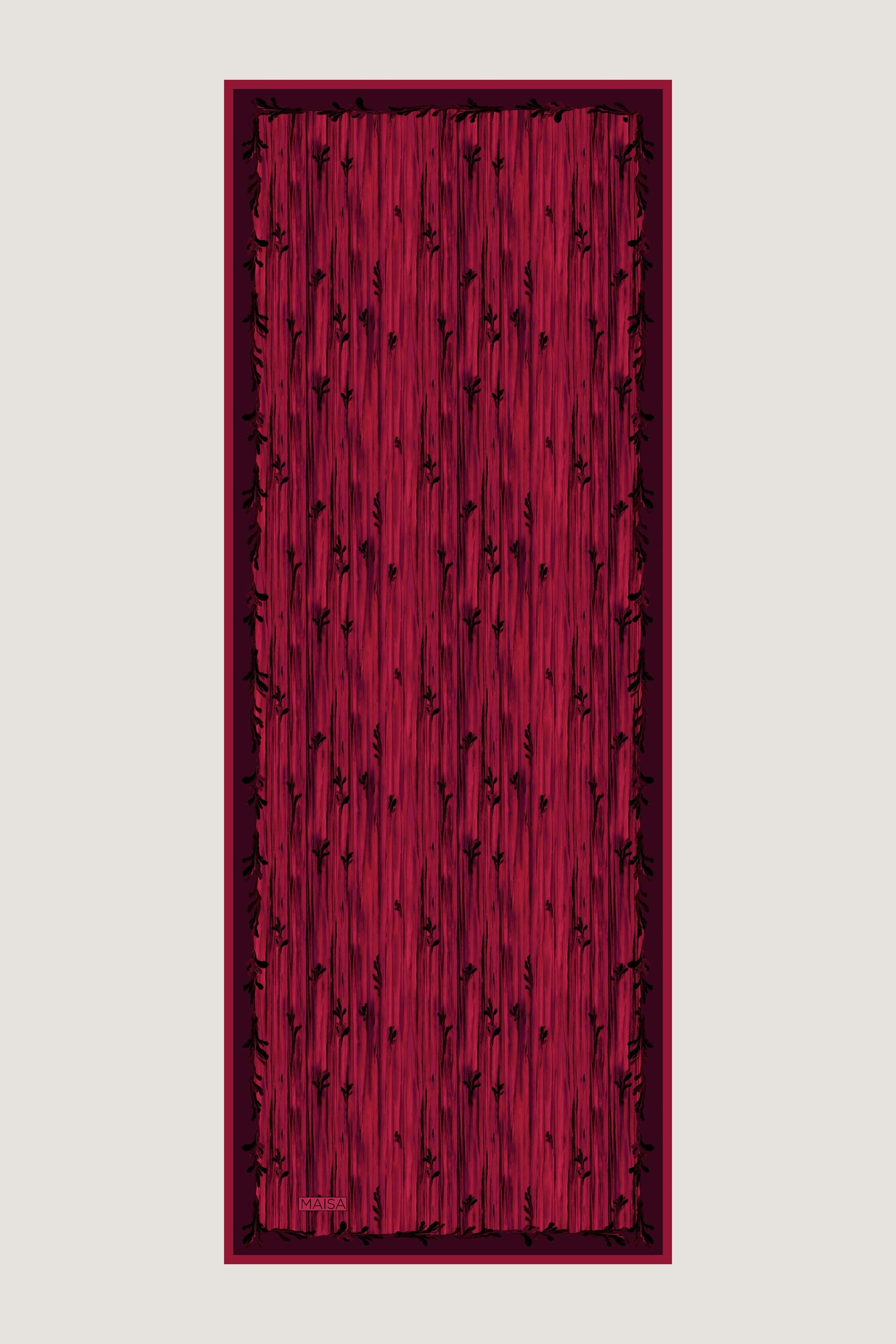 SUZEN FLOŞ VİSKON ŞAL 70*190 CM - MÜRDÜM