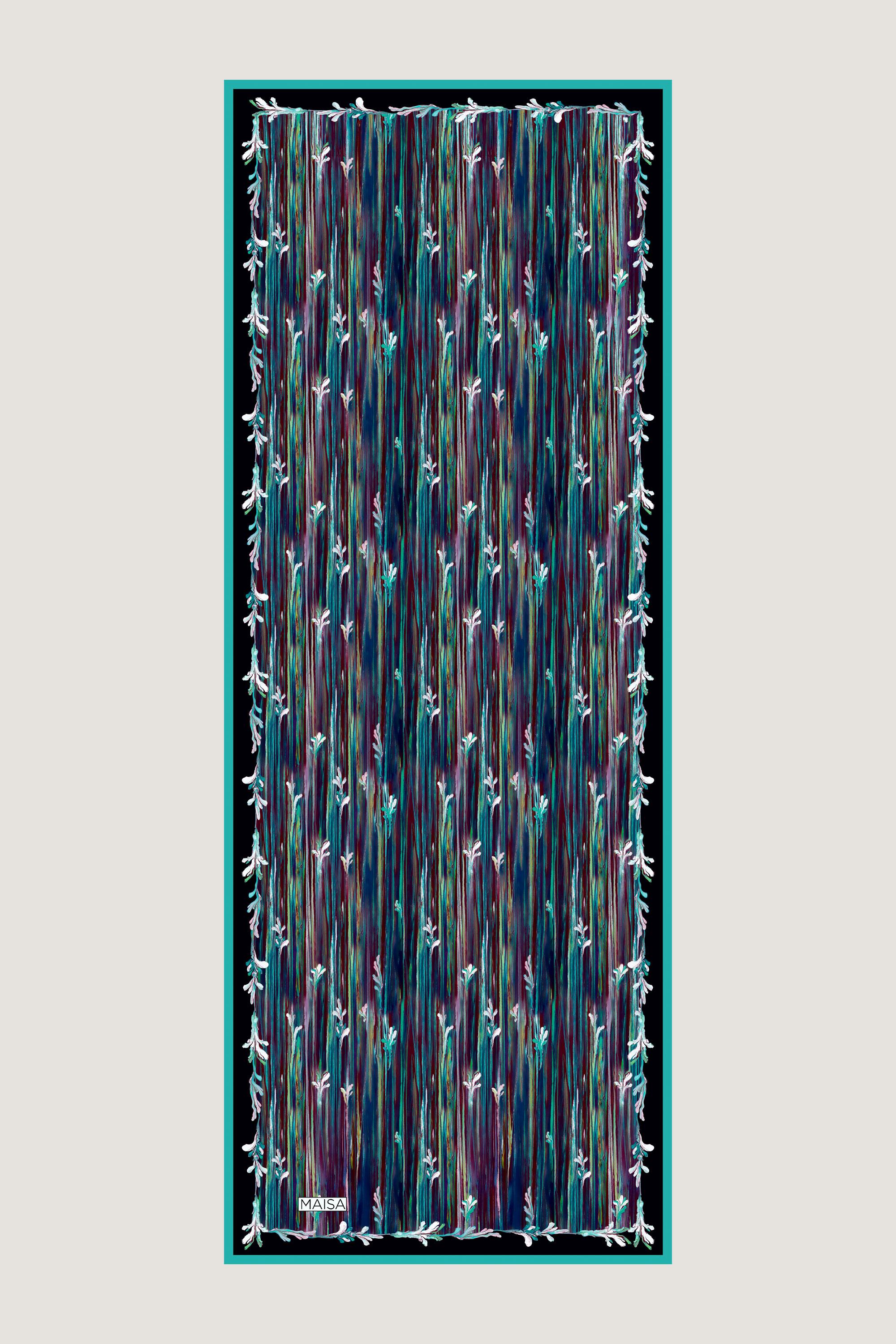 SUZEN FLOŞ VİSKON ŞAL 70*190 CM - TURKUAZ
