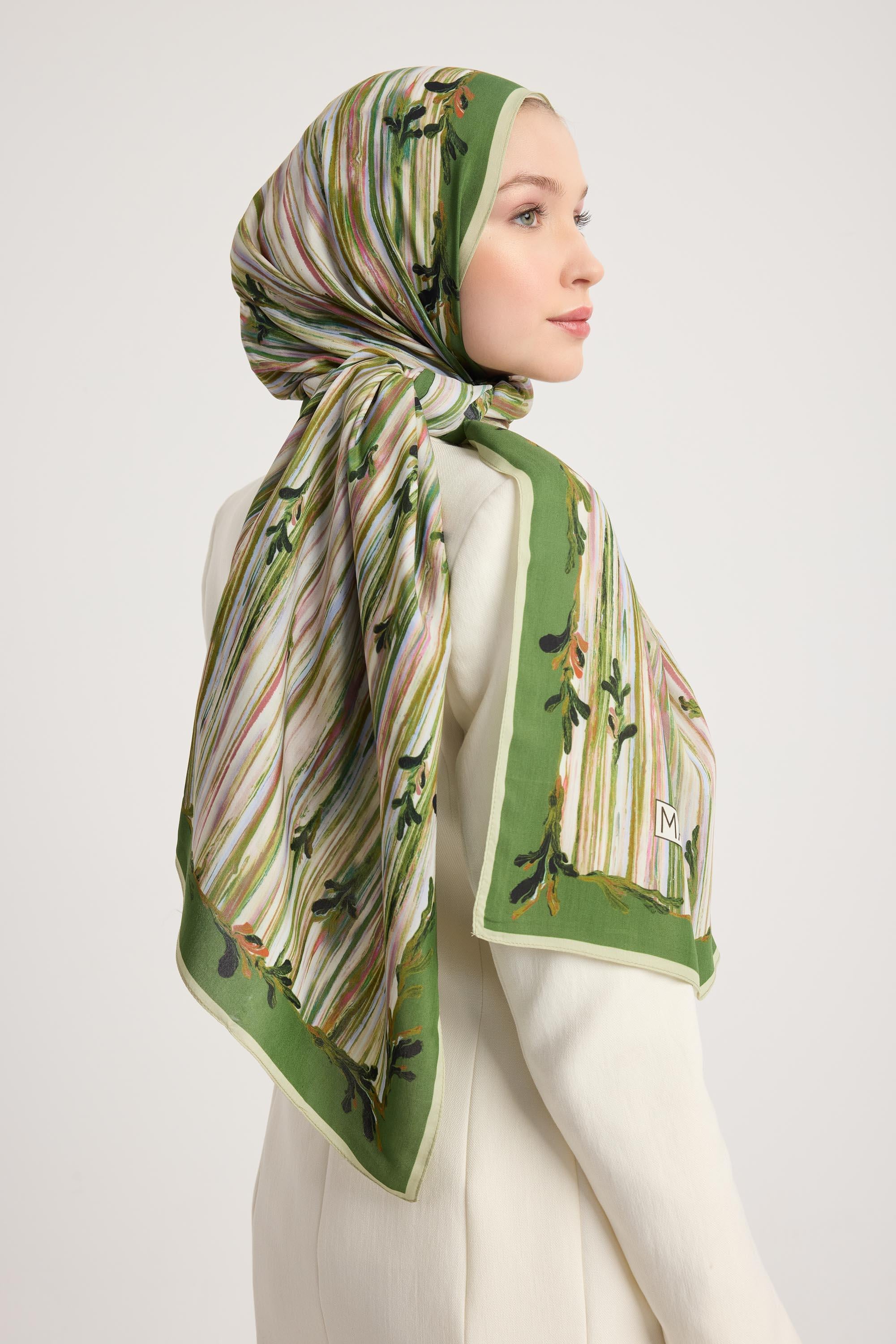 SUZEN FLOŞ VİSKON ŞAL 70*190 CM - YEŞİL