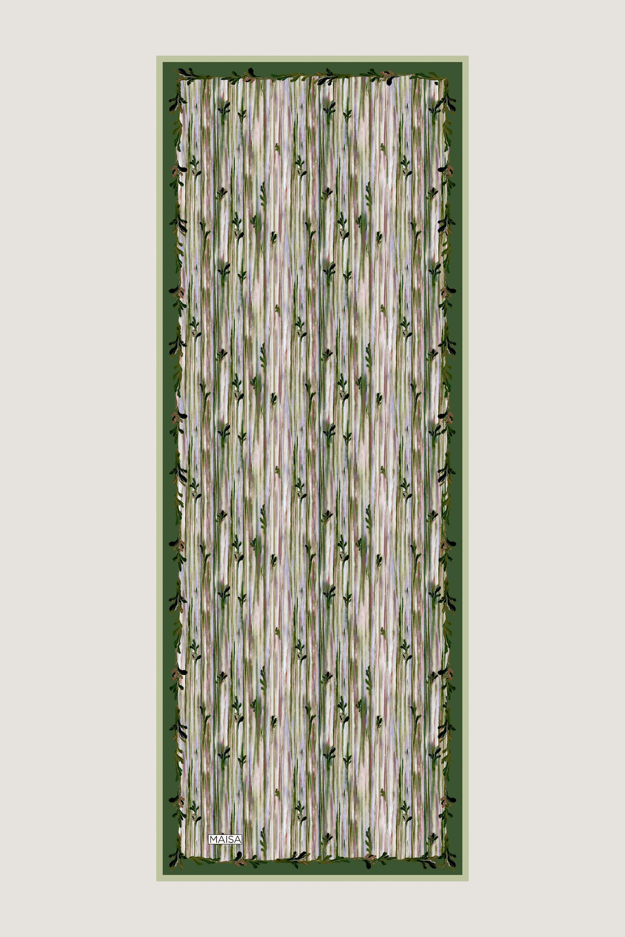 SUZEN FLOŞ VİSKON ŞAL 70*190 CM - YEŞİL