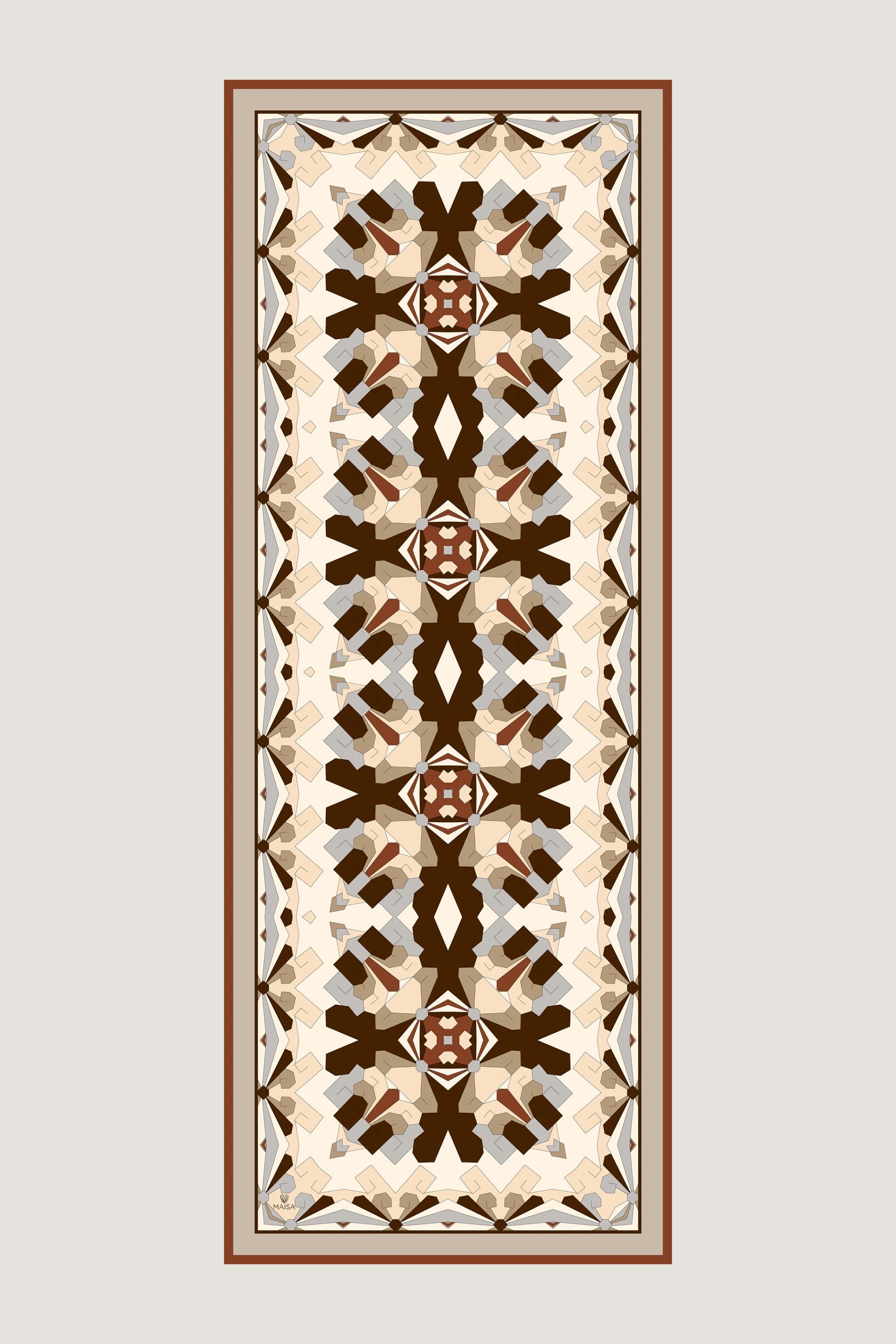 TARA PAMUK İPEK ŞAL 70*190 CM - KAHVERENGİ