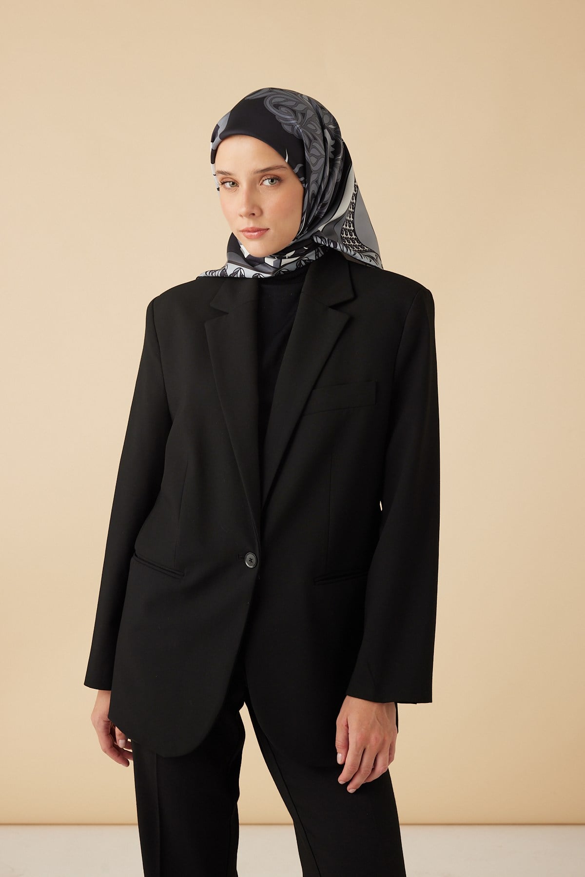VERDA MULBERRY İPEK EŞARP 90*90 CM - GRİ