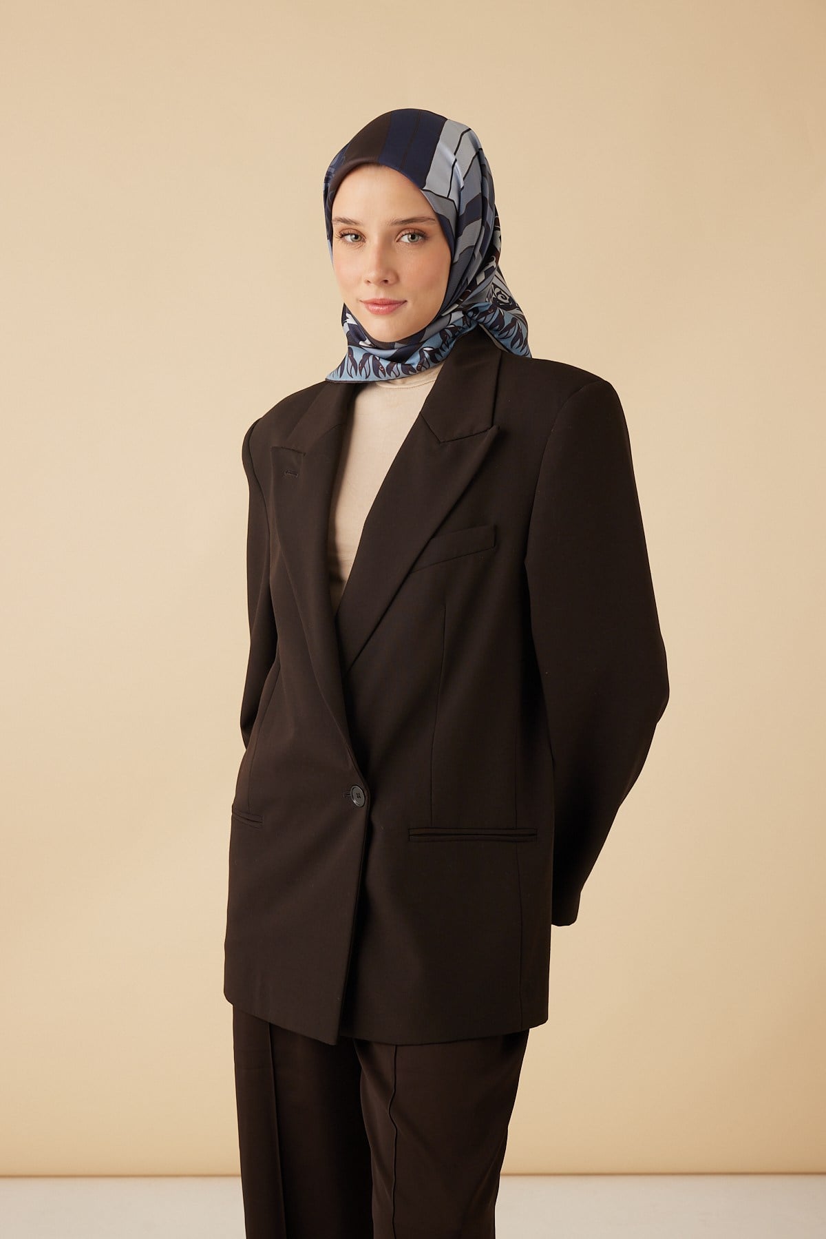 VERDA MULBERRY İPEK EŞARP 90*90 CM - İNDIGO