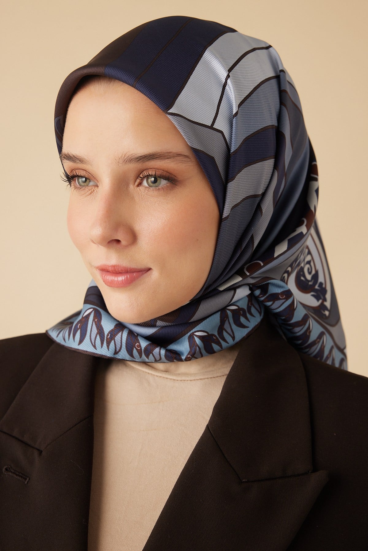 VERDA MULBERRY İPEK EŞARP 90*90 CM - İNDIGO