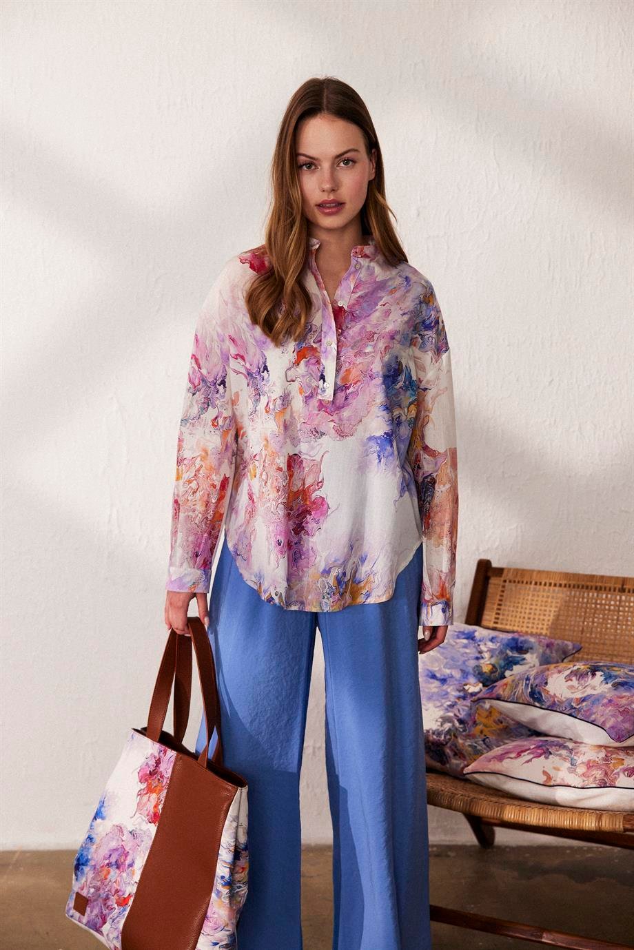 VUA BELİ LASTİKLİ PANTOLON - MAVİ