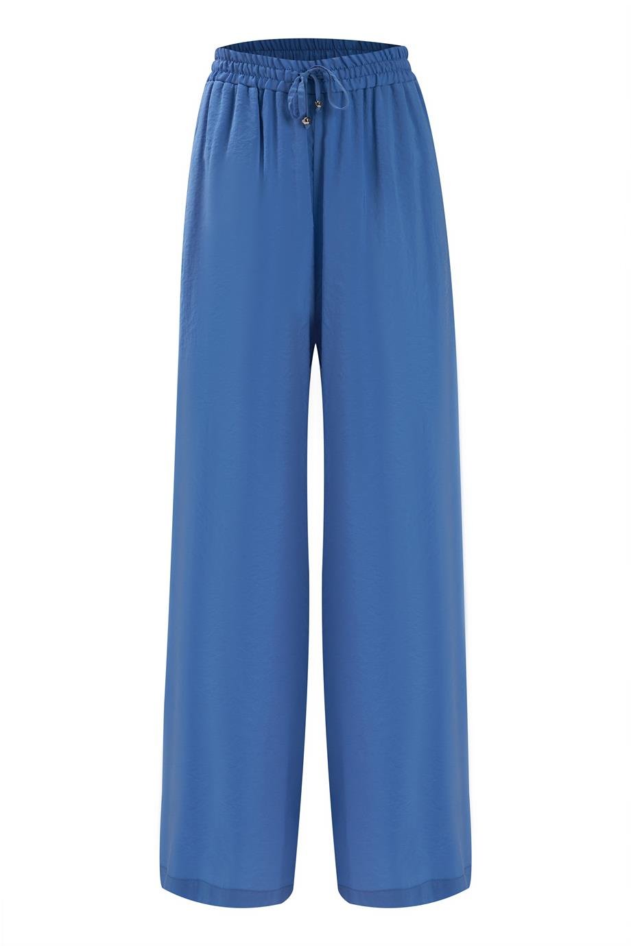 VUA BELİ LASTİKLİ PANTOLON - MAVİ