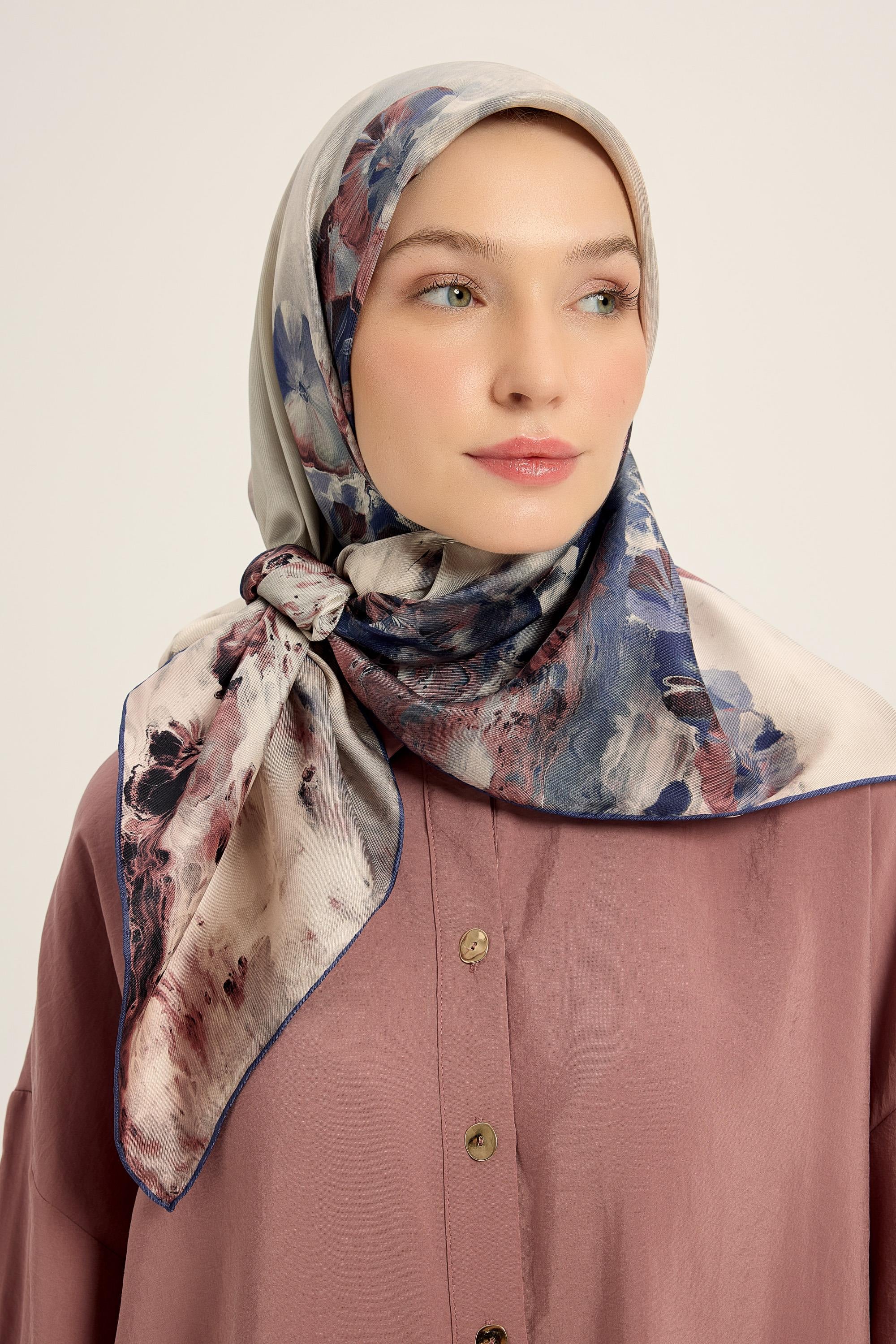 YONCA MULBERRY İPEK EŞARP 90*90 CM - GÜLKURUSU