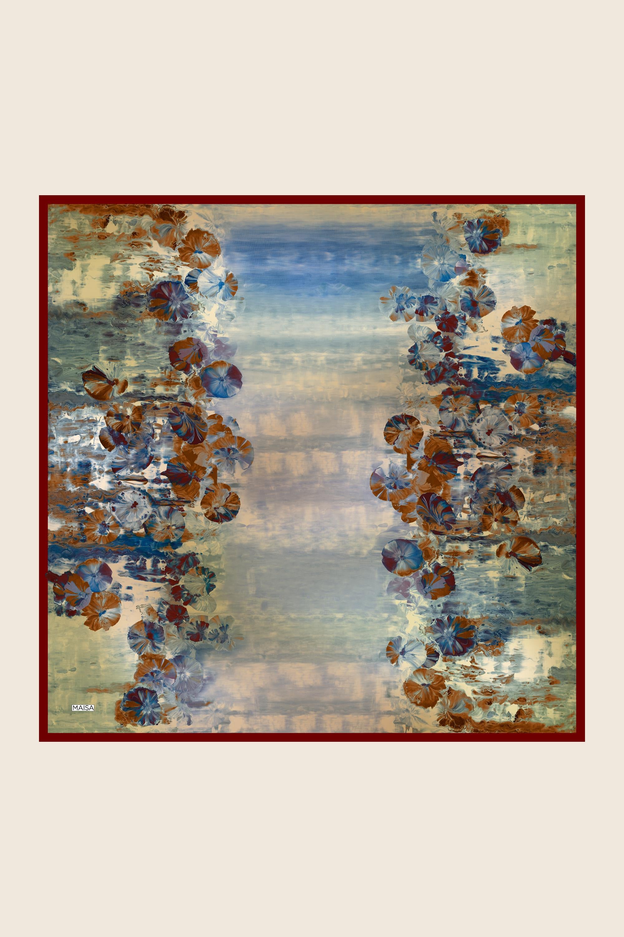 YONCA MULBERRY İPEK EŞARP 90*90 CM - KAHVERENGİ