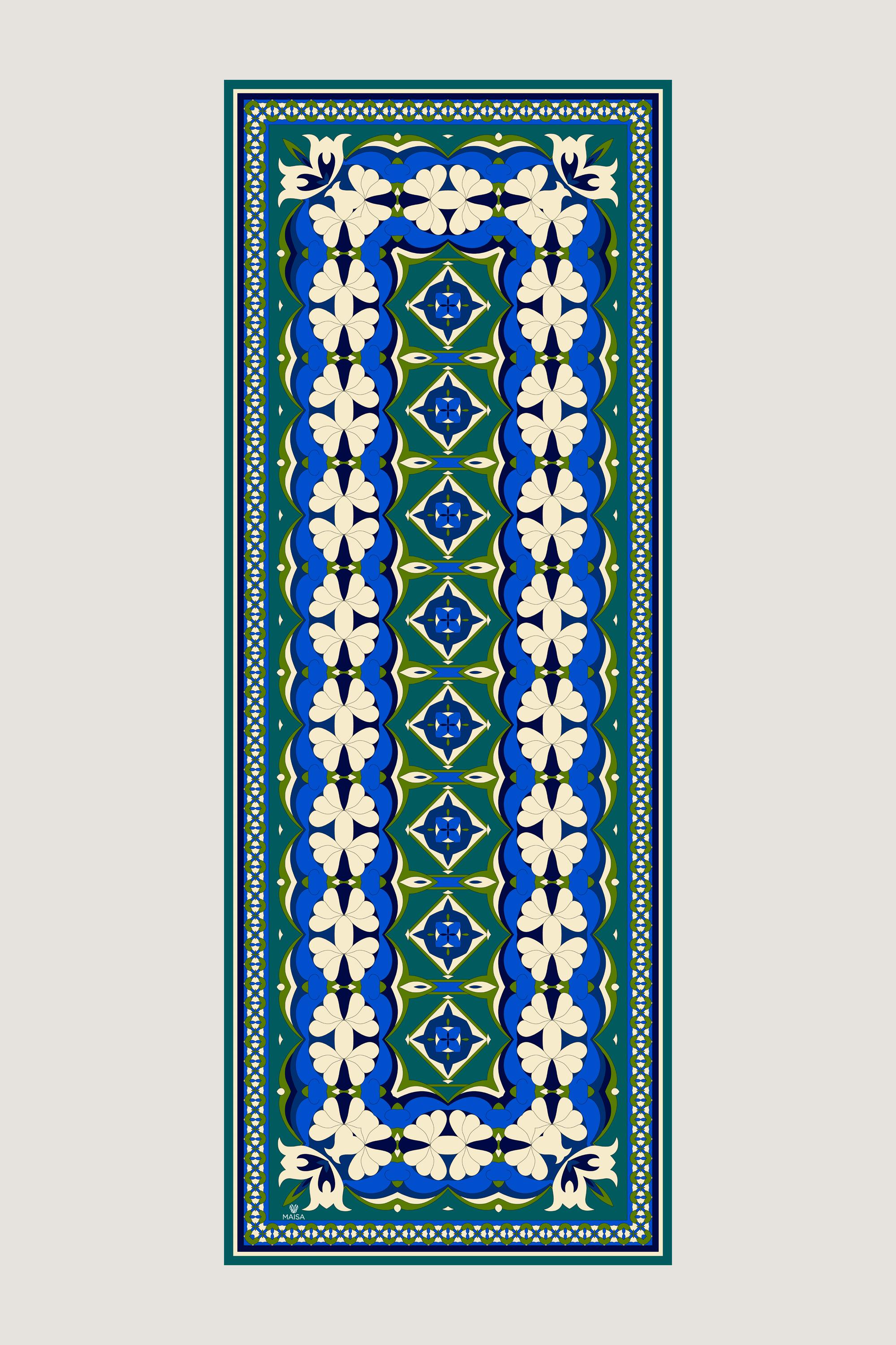 ZEYN PAMUK İPEK ŞAL 70*190 CM - PETROL MAVİSİ