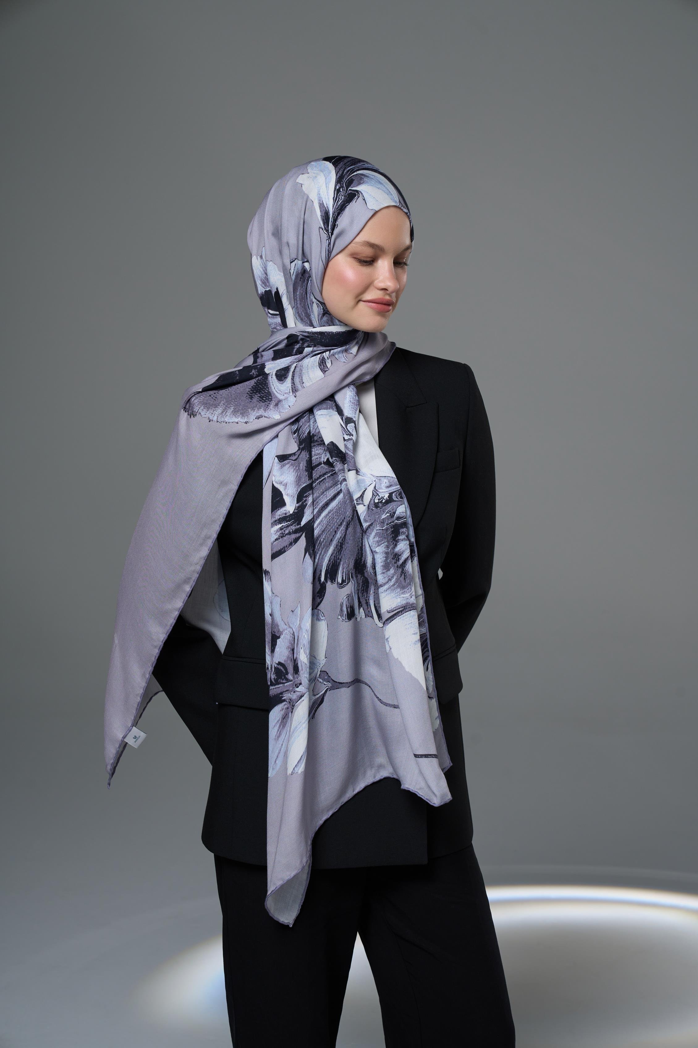 ZİA MODAL İPEK ŞAL 70*190 - GRİ