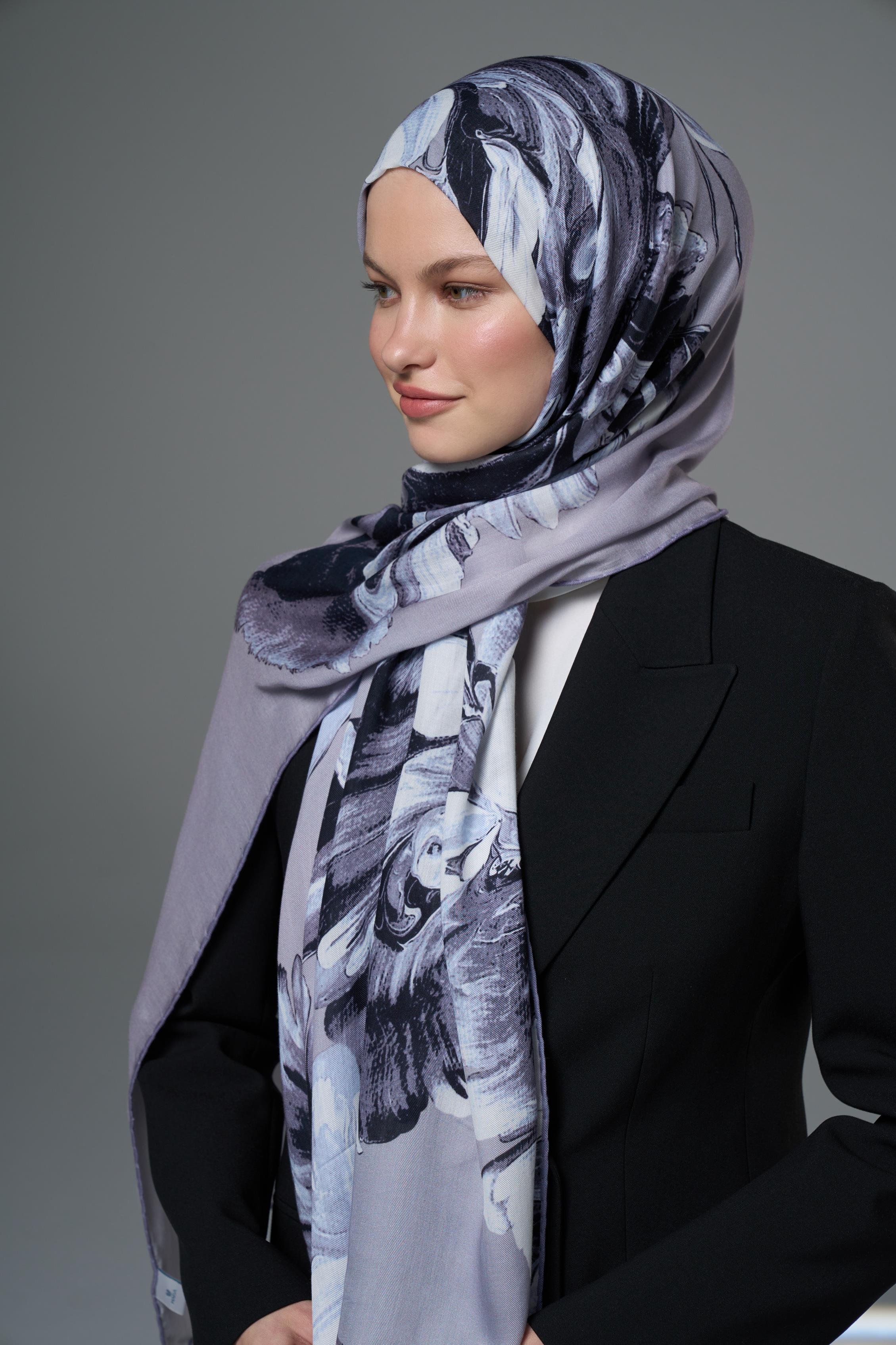 ZİA MODAL İPEK ŞAL 70*190 - GRİ