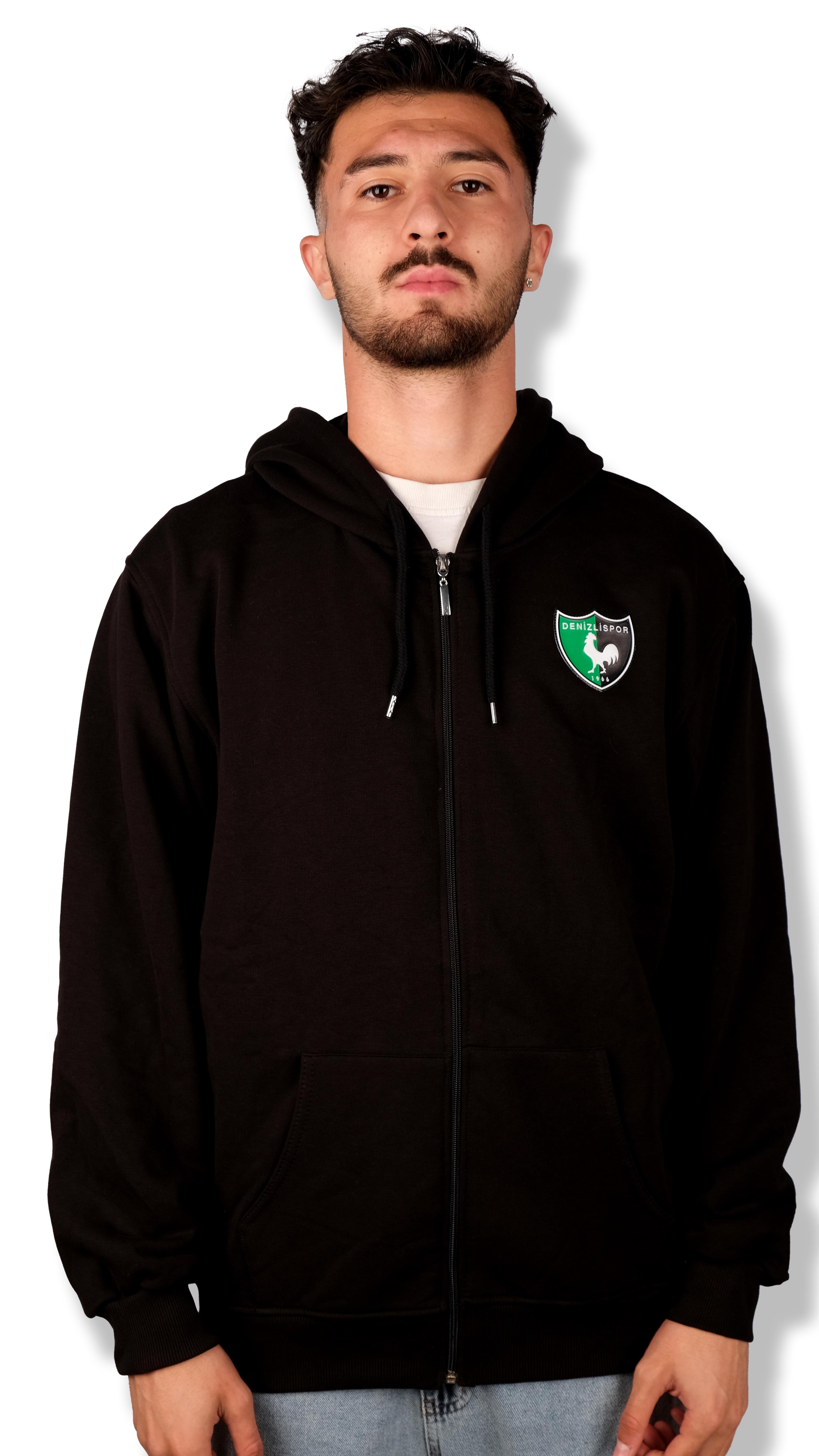 Denizlispor Fermuarlı Sweatshirt siyah