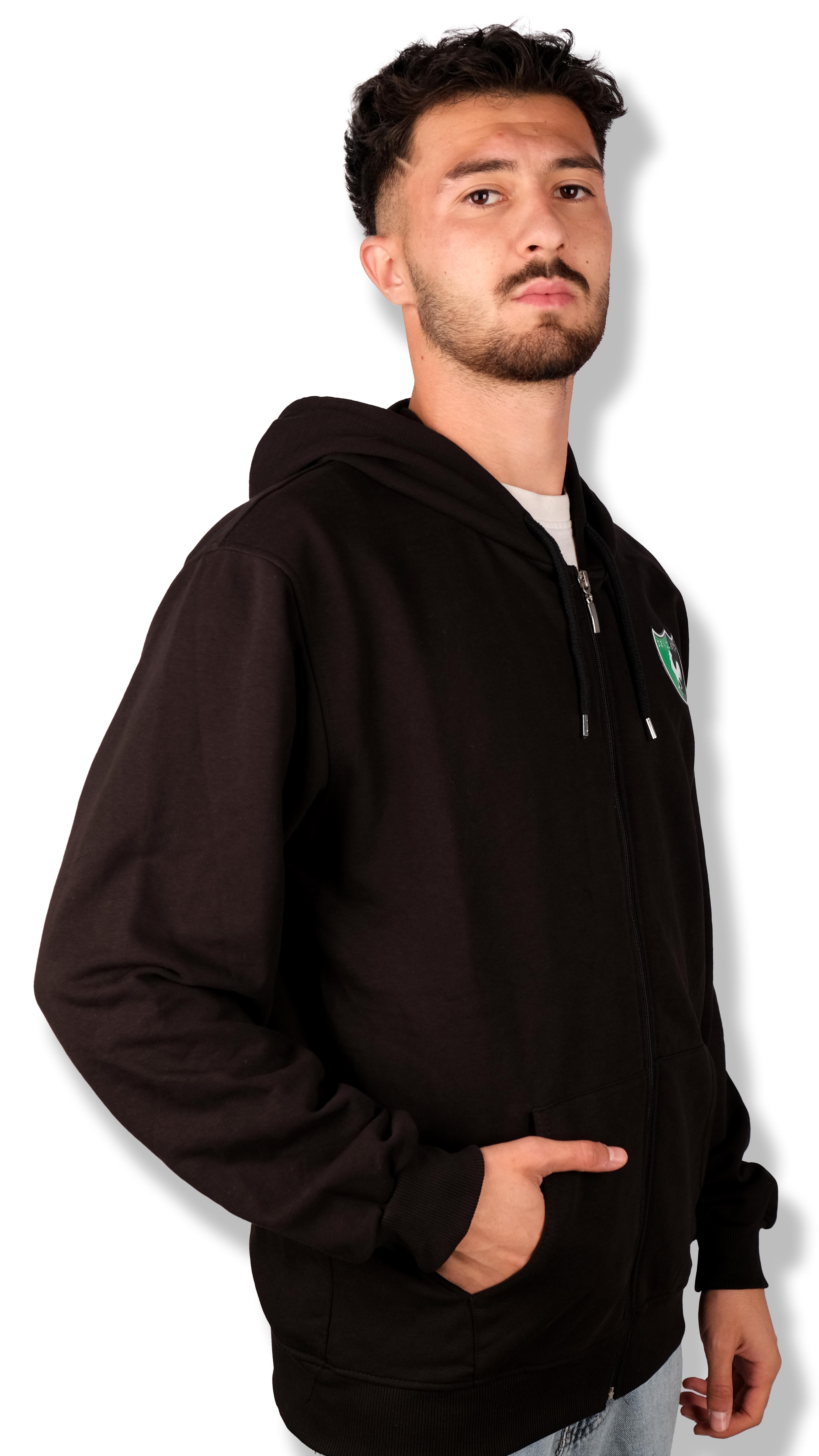 Denizlispor Fermuarlı Sweatshirt siyah