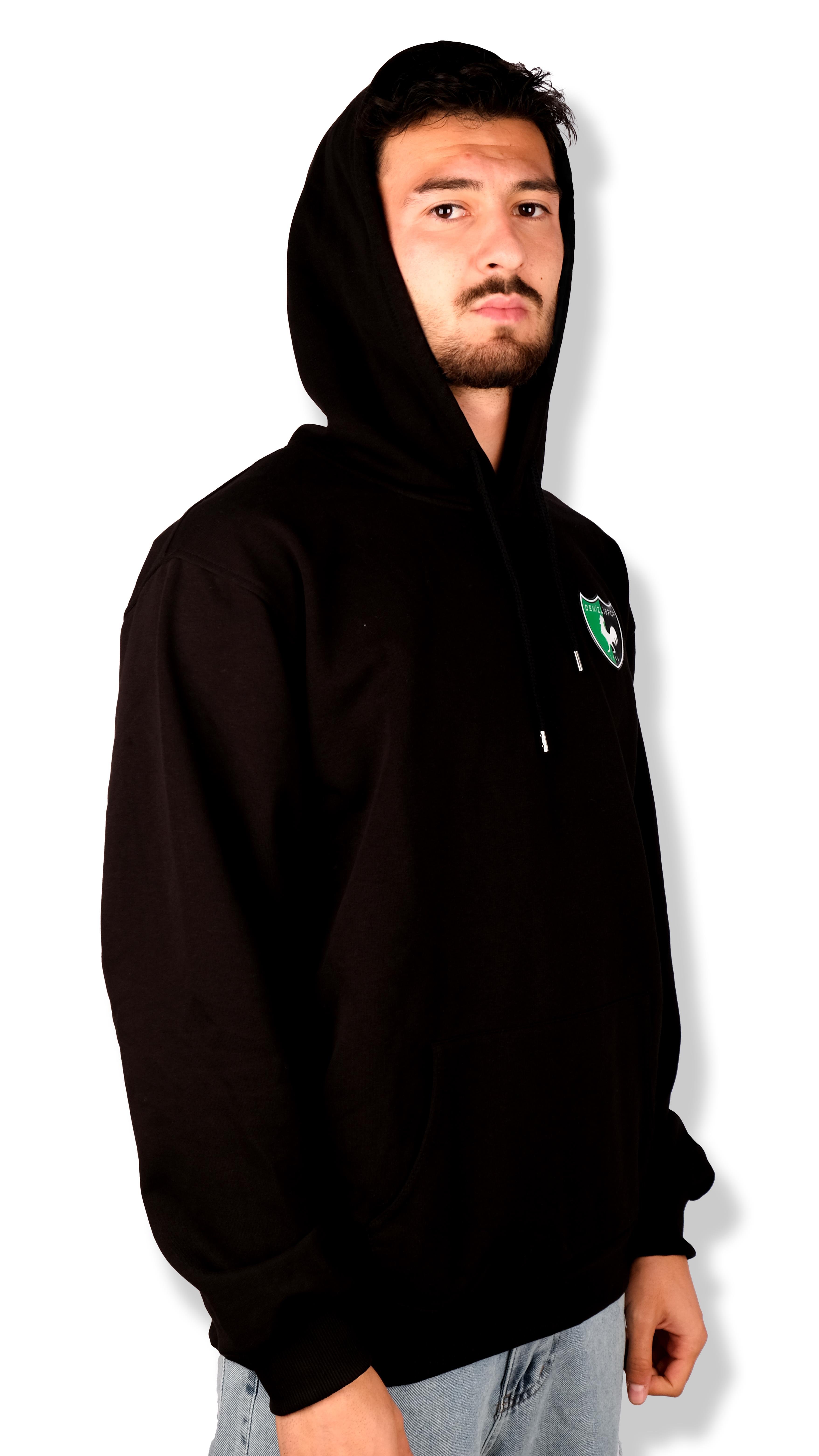 Denizlispor Sweatshirt kapşonlu siyah