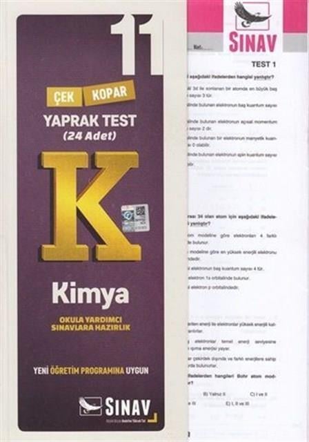 11. Sınıf Kimya Yaprak Test 