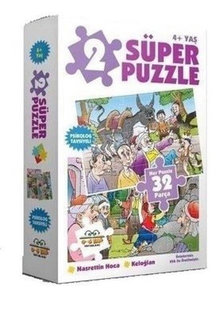 2 Süper Puzzle  Nasrettin Hoca Keloğlan 4+ Yaş