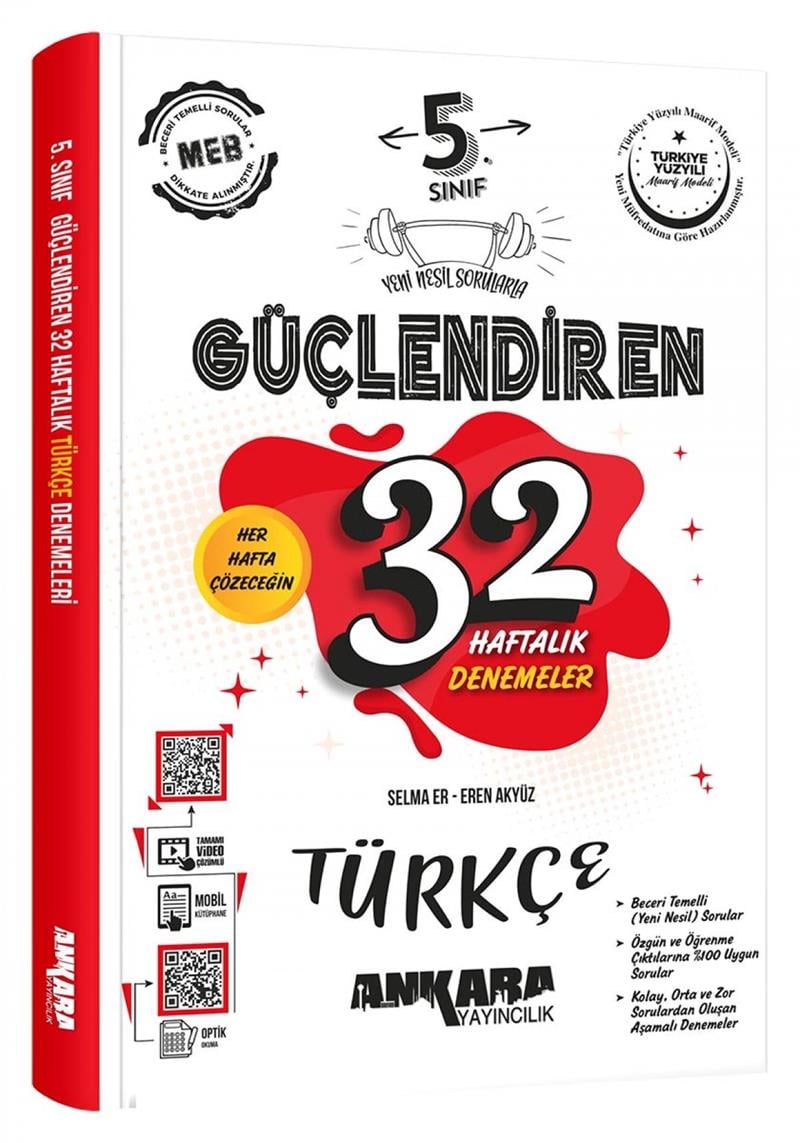 5. Sınıf Türkçe Güçlendiren 32 Haftalık Denemeler