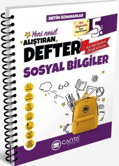 5.Sınıf Sosyal Bilgiler Okula Yardımcı Alıştıran Defter 2024-2025