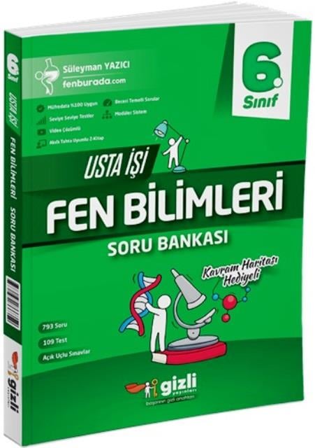 6. Sınıf Fen Bilimleri Usta İşi Soru Bankası + Kavram Haritası