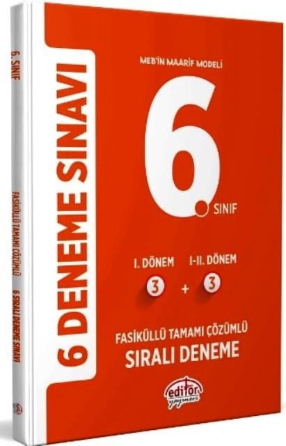 6. Sınıf (3+3) Fasiküllü Tamamı Çözümlü 6 Deneme Sınavı
