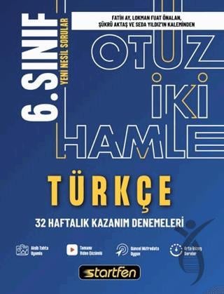 6. Sınıf Türkçe 32 Haftalık Kazanım Denemeleri