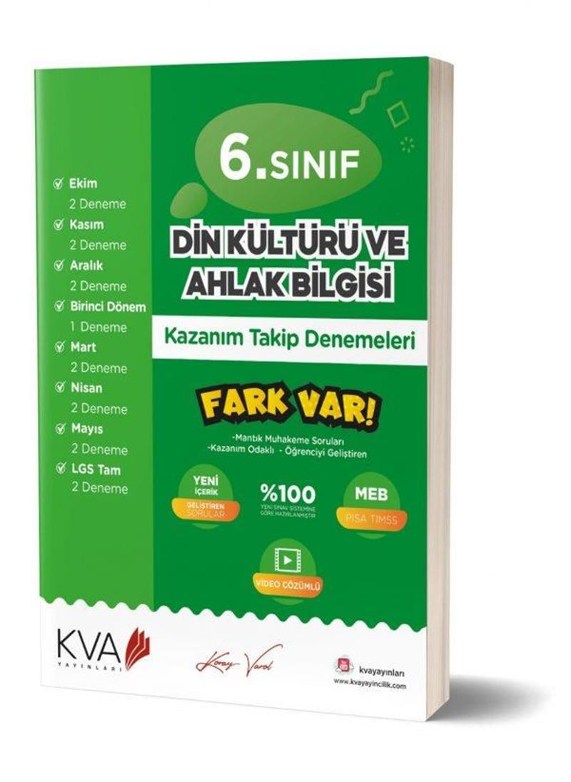 6. Sınıf Din Kültürü Kazanım Takip Denemeleri KVA