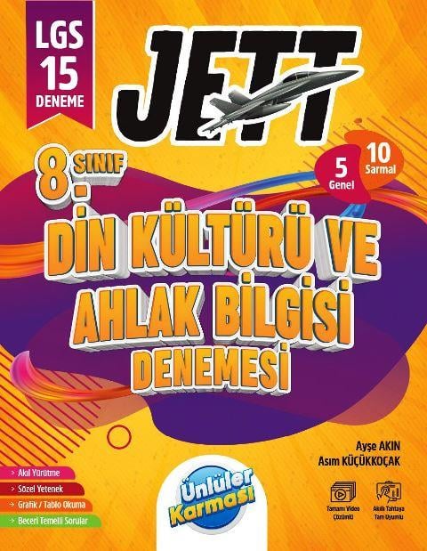 8. Sınıf LGS Jett Din Kültürü ve Ahlak Bilgisi 15 Deneme