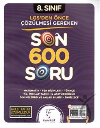 8. Sınıf LGSden Önce Çözülmesi Gereken Son 600 Soru