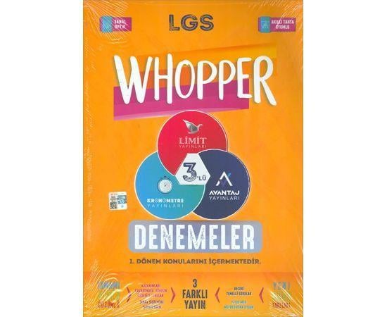8.Sınıf Whoopper 3 lü Deneme Seti 