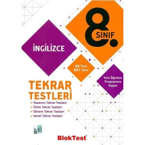 8. Sınıf İngilizce Tekrar Testleri