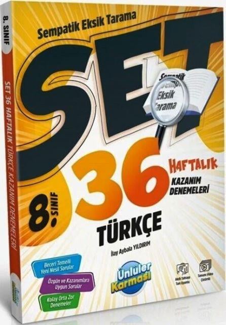 8. Sınıf LGS Türkçe SET 36 Haftalık Kazanım Denemeleri