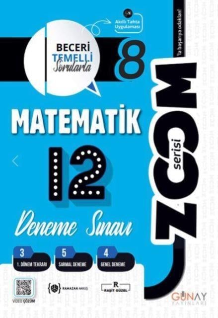 8. Sınıf LGS Matematik Zoom Serisi 12 li Branş Denemeler