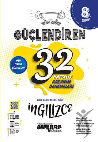 8. Sınıf LGS İngilizce Güçlendiren 32 Haftalık Kazanım Denemeleri 