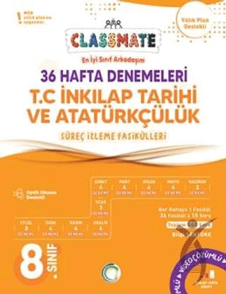 8. Sınıf T.C. İnkılap Tarihi ve Atatürkçülük Classmate 36 Hafta Denemeleri