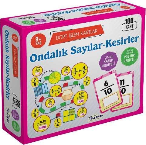 Ondalık Sayılar Kesirler 9 Yaş Dört İşlem Kartlar