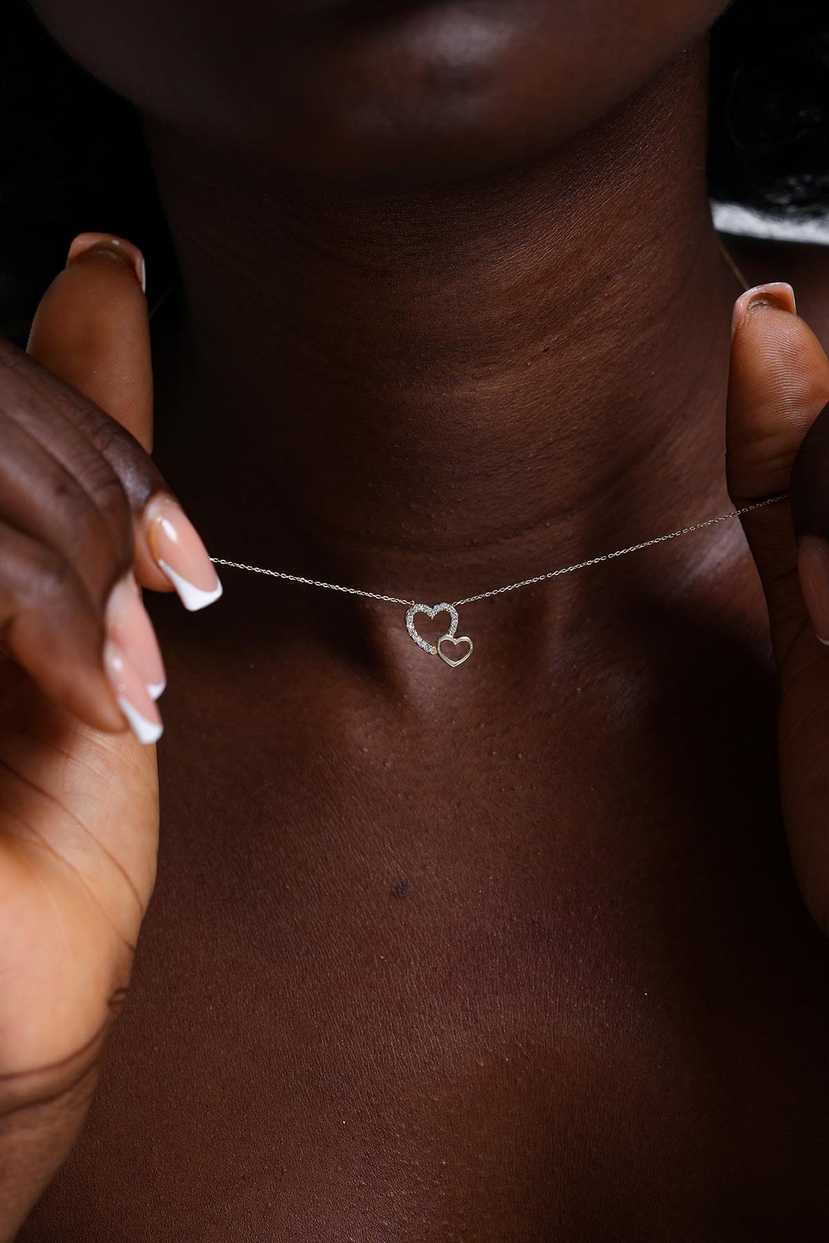 Altın Kalpler Kolye