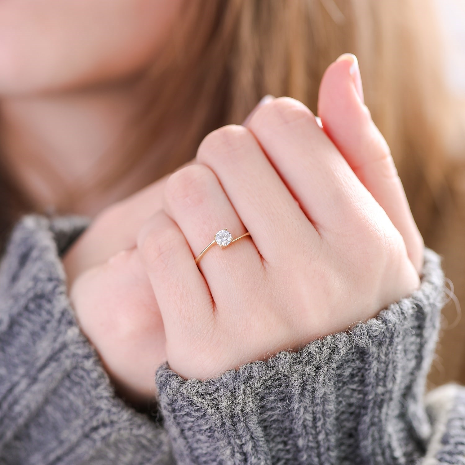 Altın Tek Taş Yüzük