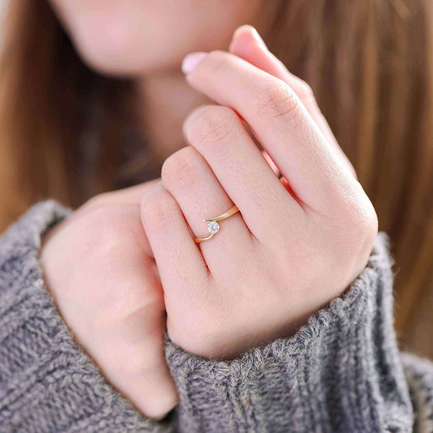 Altın Tek Taş Yüzük