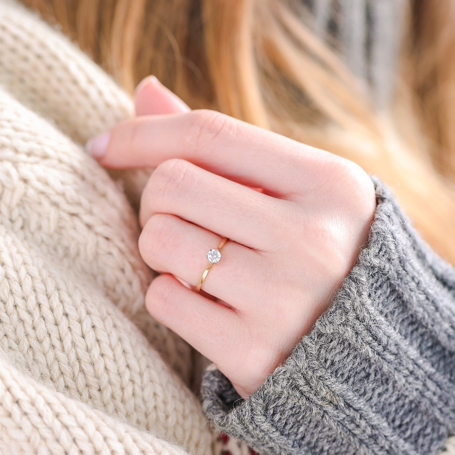 Altın Tek Taş Yüzük