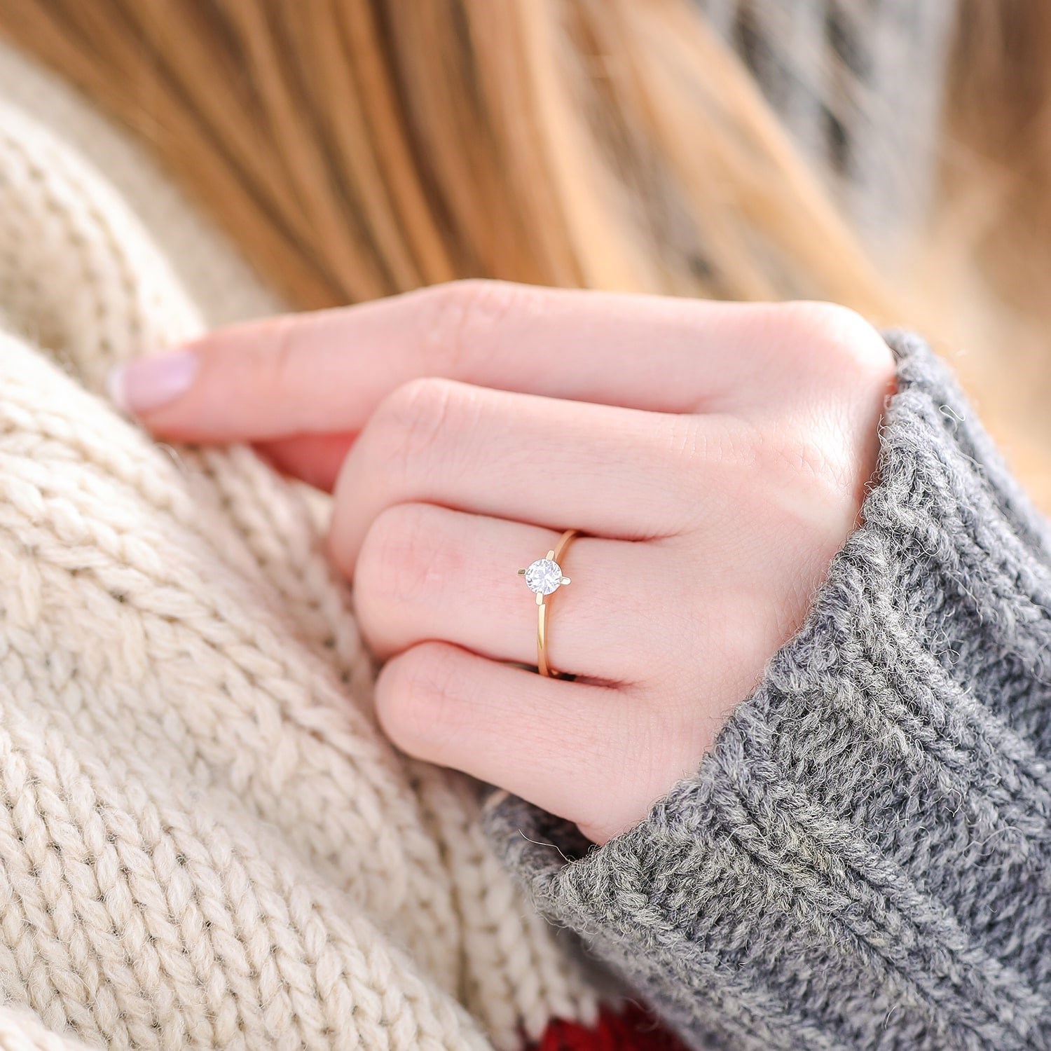 Altın Tek Taş Yüzük