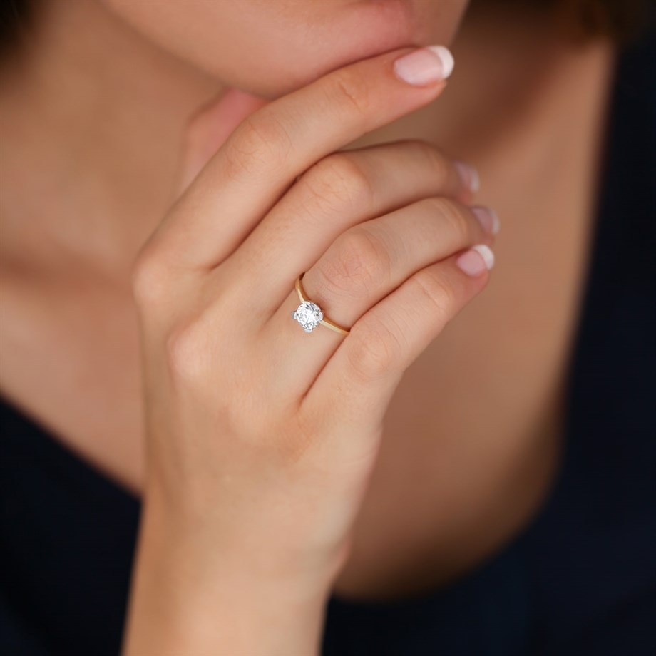 Altın Tek Taş Yüzük